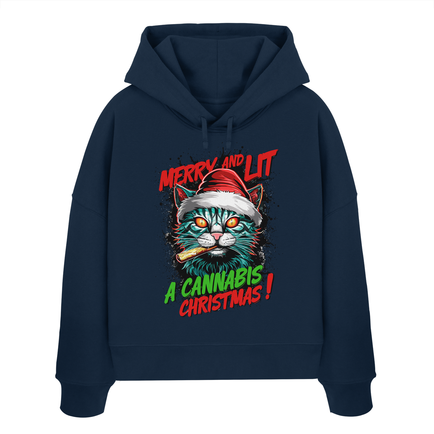 Cannabis Christmas - Ladies Boxcut Hoodie