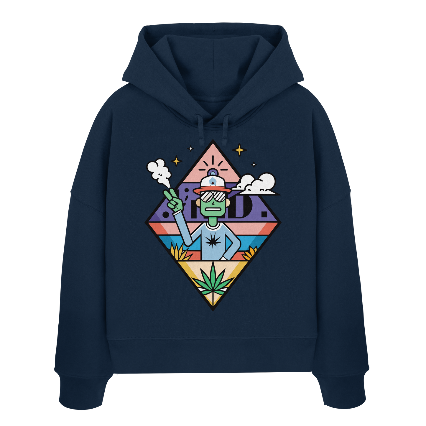 Peace Guy - Ladies Boxcut Hoodie