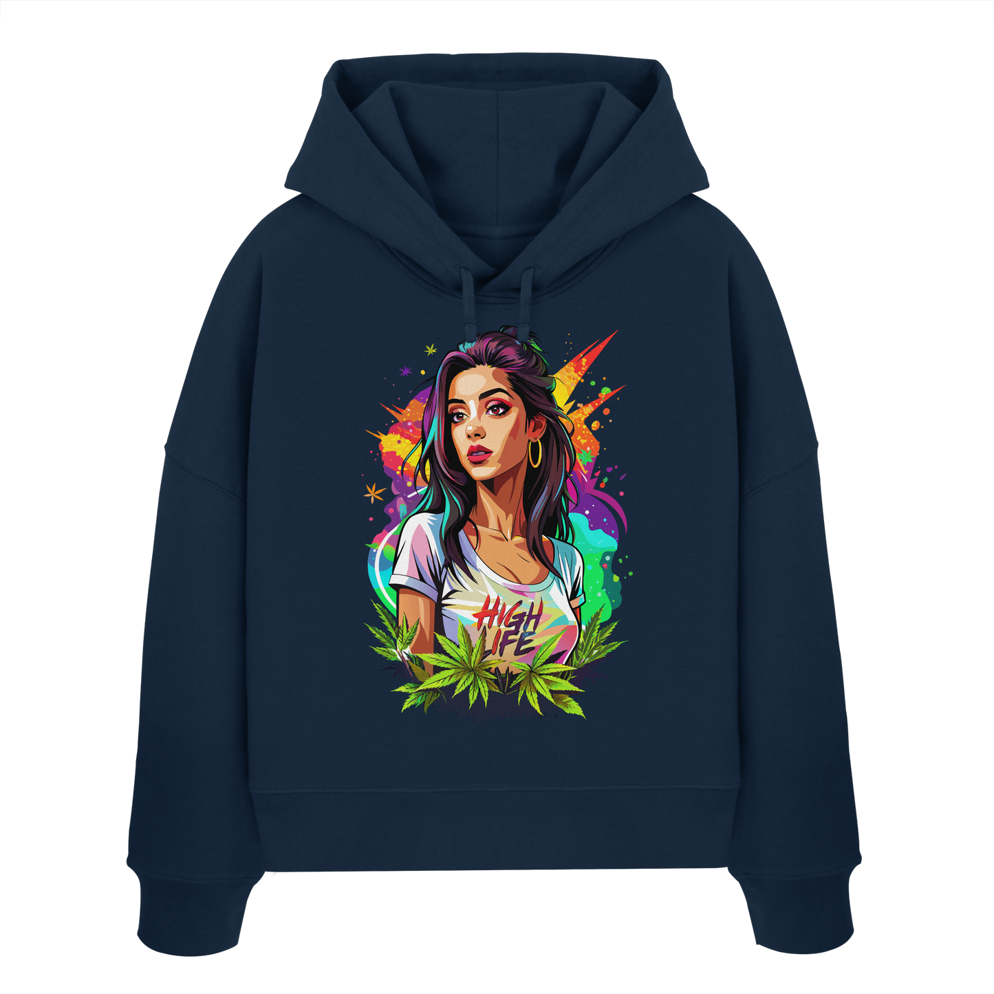 High Life - Ladies Boxcut Hoodie