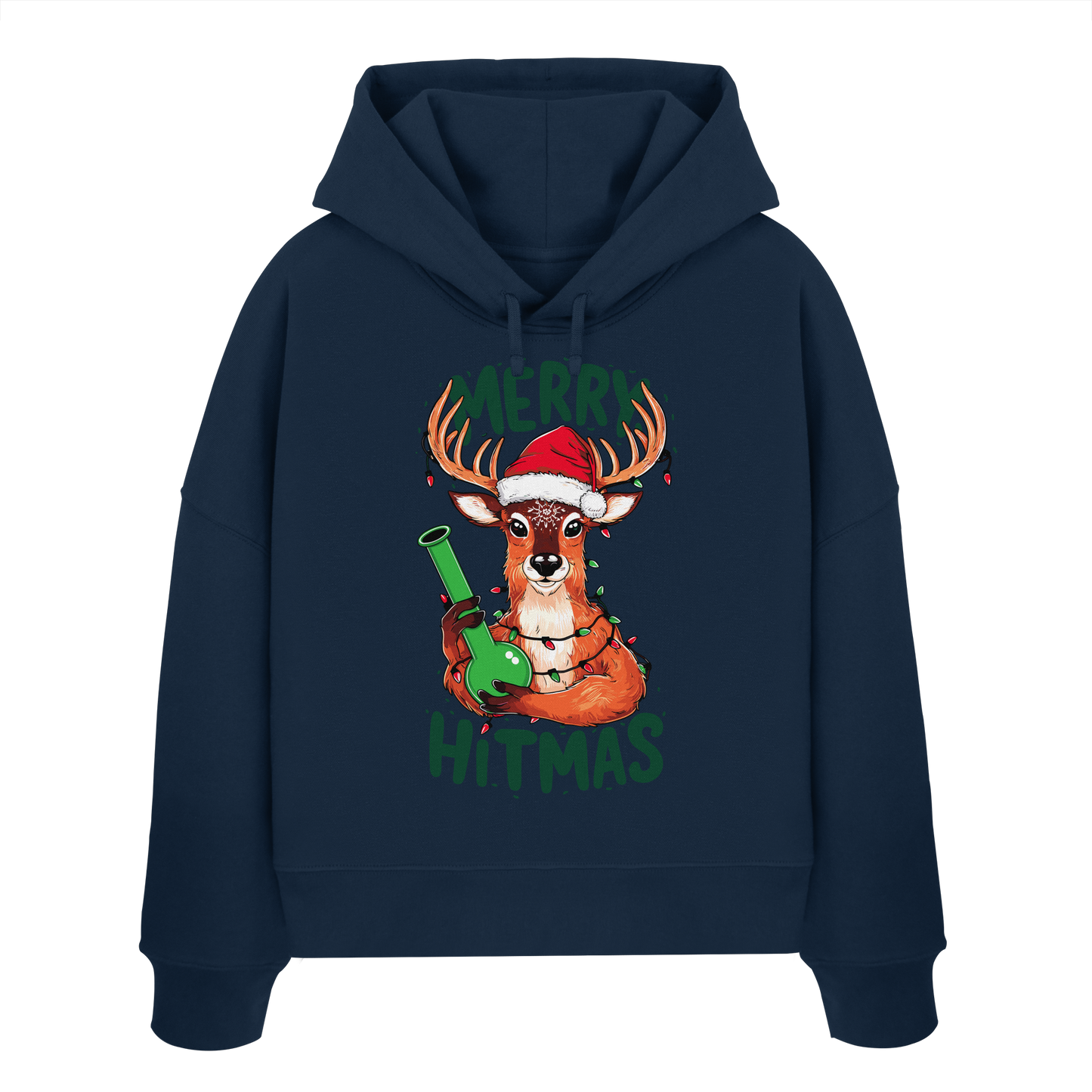 Bong Reindeer - Ladies Boxcut Hoodie