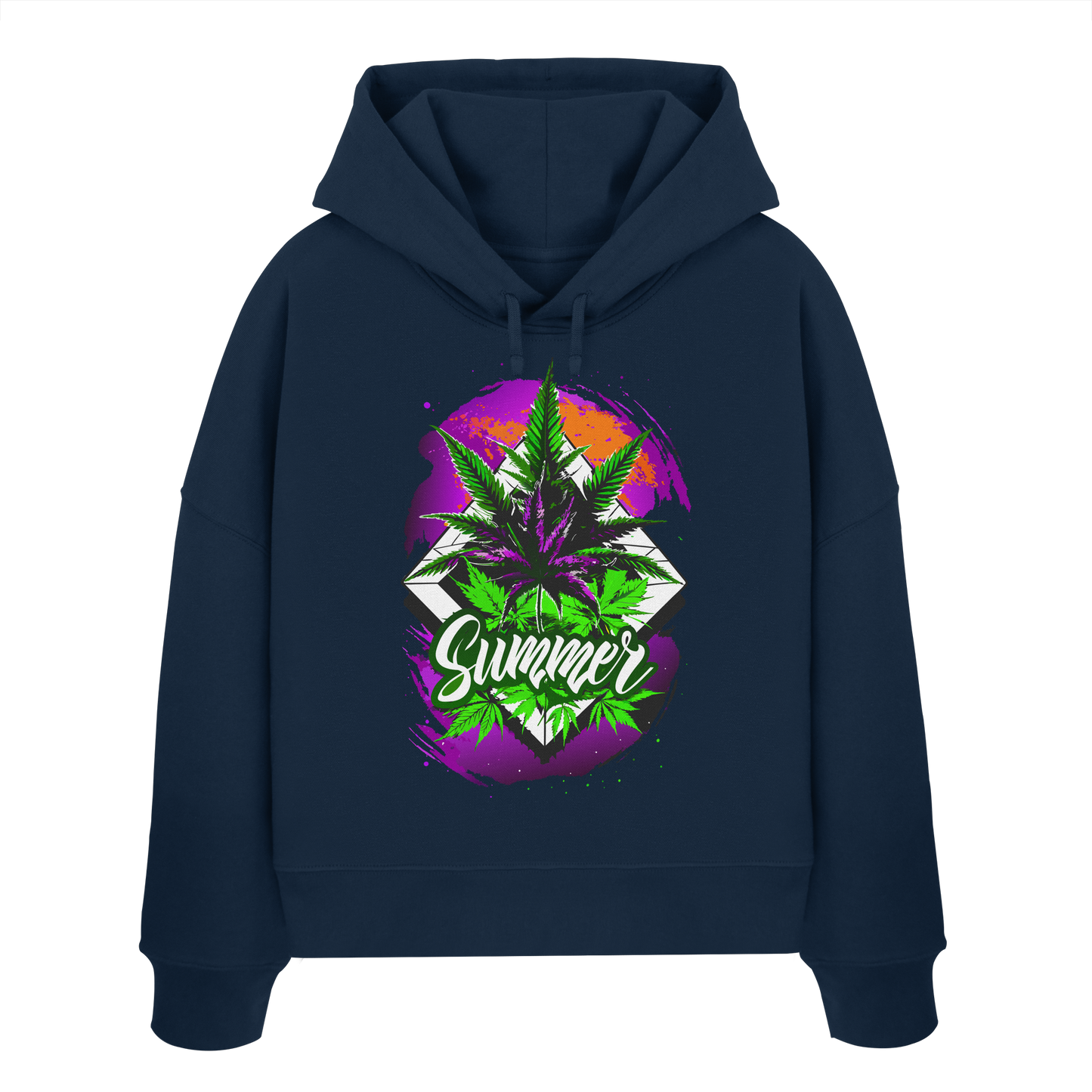 Purple Summer - Ladies Boxcut Hoodie