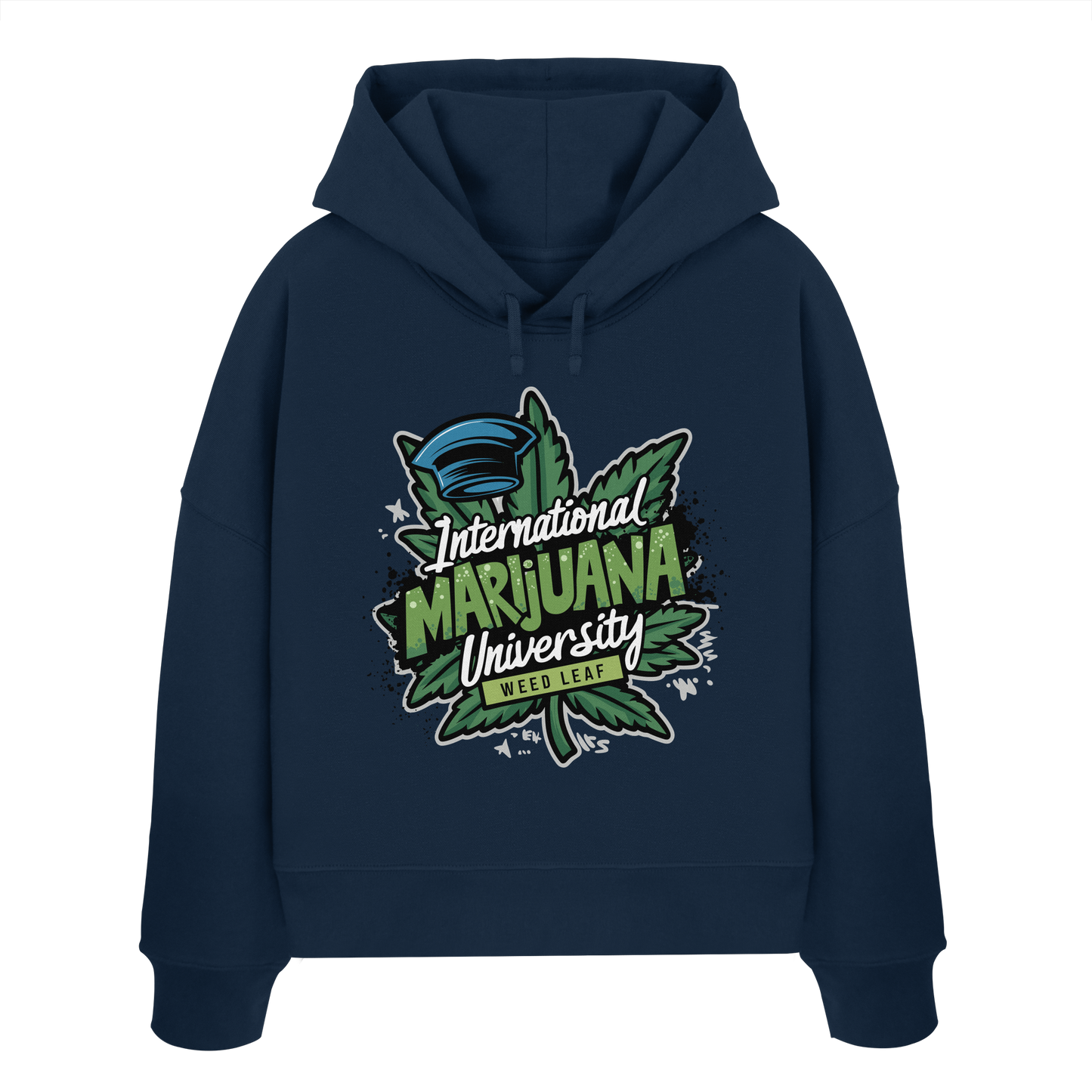 Marijuana University - Ladies Boxcut Hoodie