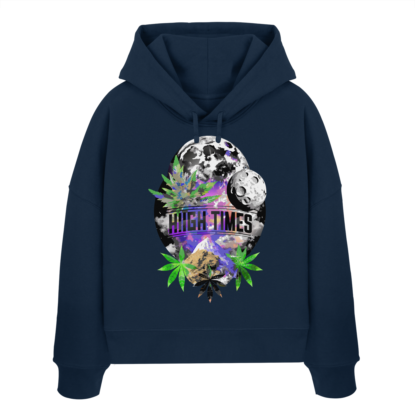 High Times Moon - Ladies Boxcut Hoodie