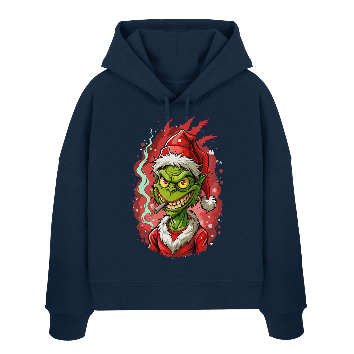 Angry Grinch - Ladies Boxcut Hoodie