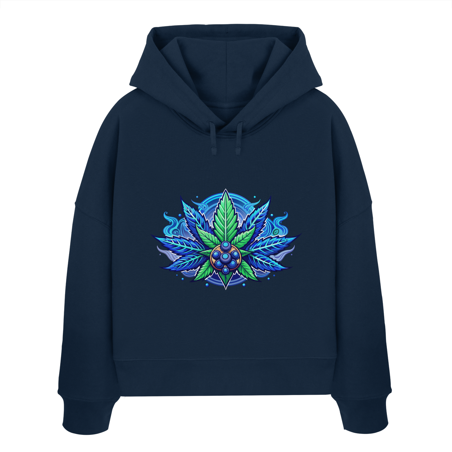 Blue Leaf - Ladies Boxcut Hoodie