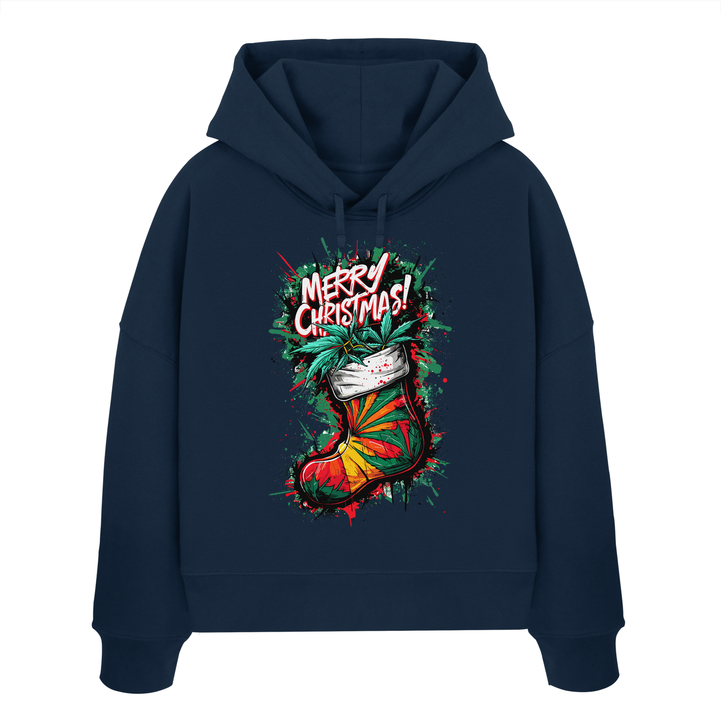 Christmas Boots - Ladies Boxcut Hoodie