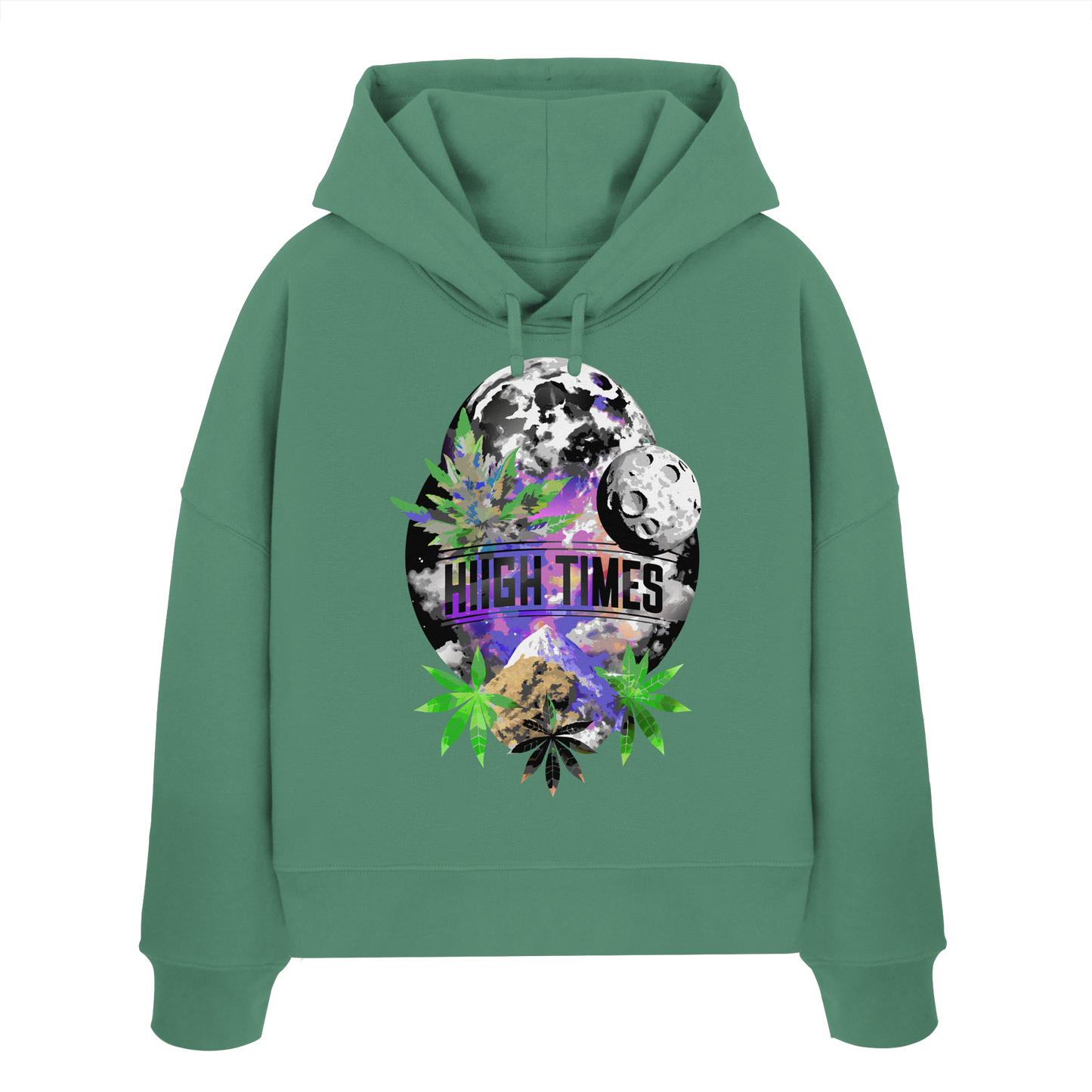 High Times Moon - Ladies Boxcut Hoodie