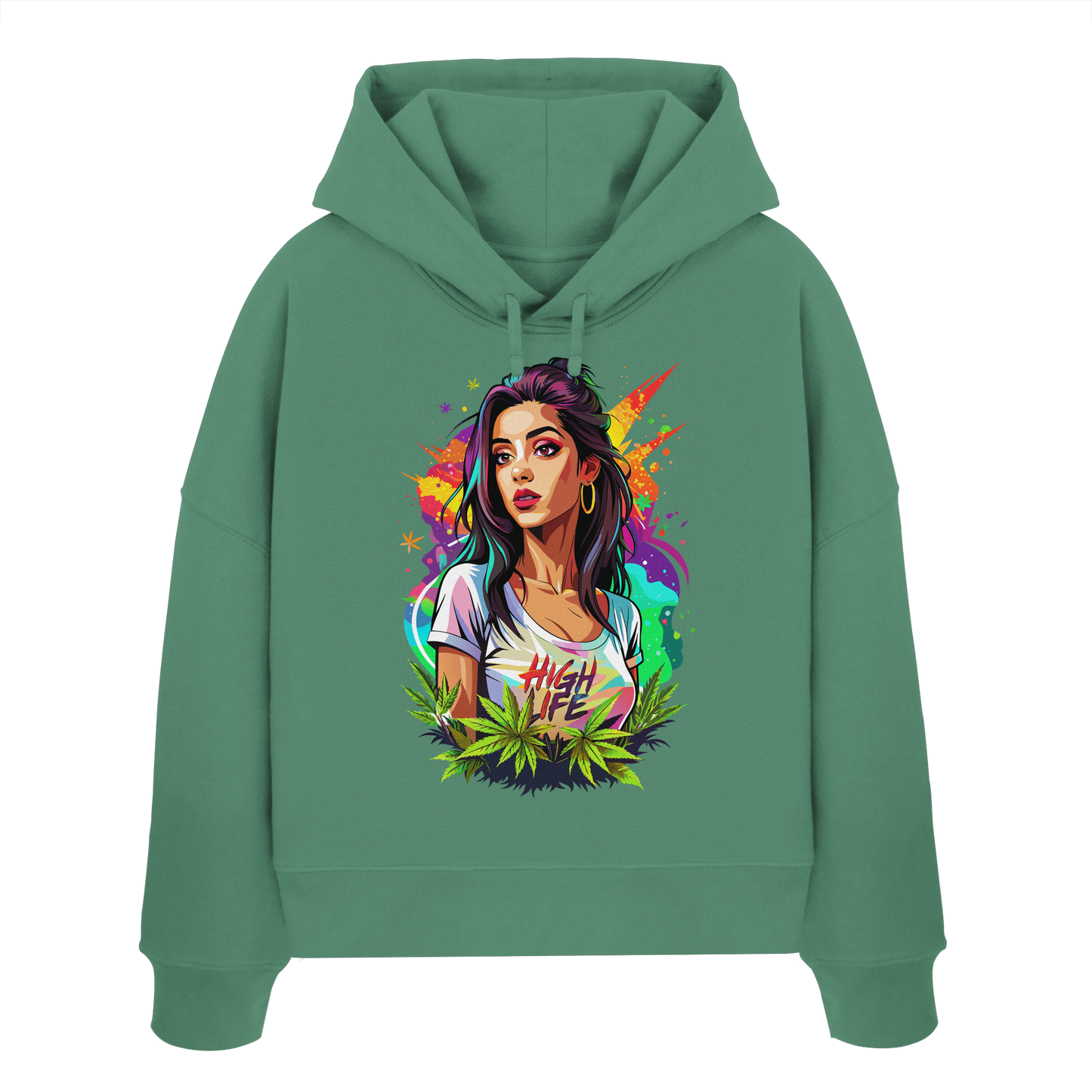 High Life - Ladies Boxcut Hoodie