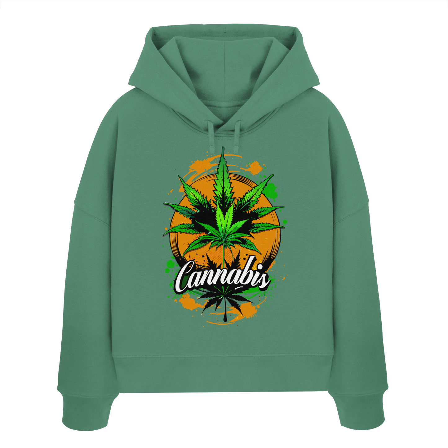 Orange Cannabis - Ladies Boxcut Hoodie