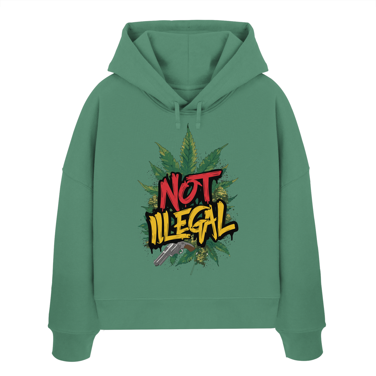 Not Illegal - Ladies Boxcut Hoodie