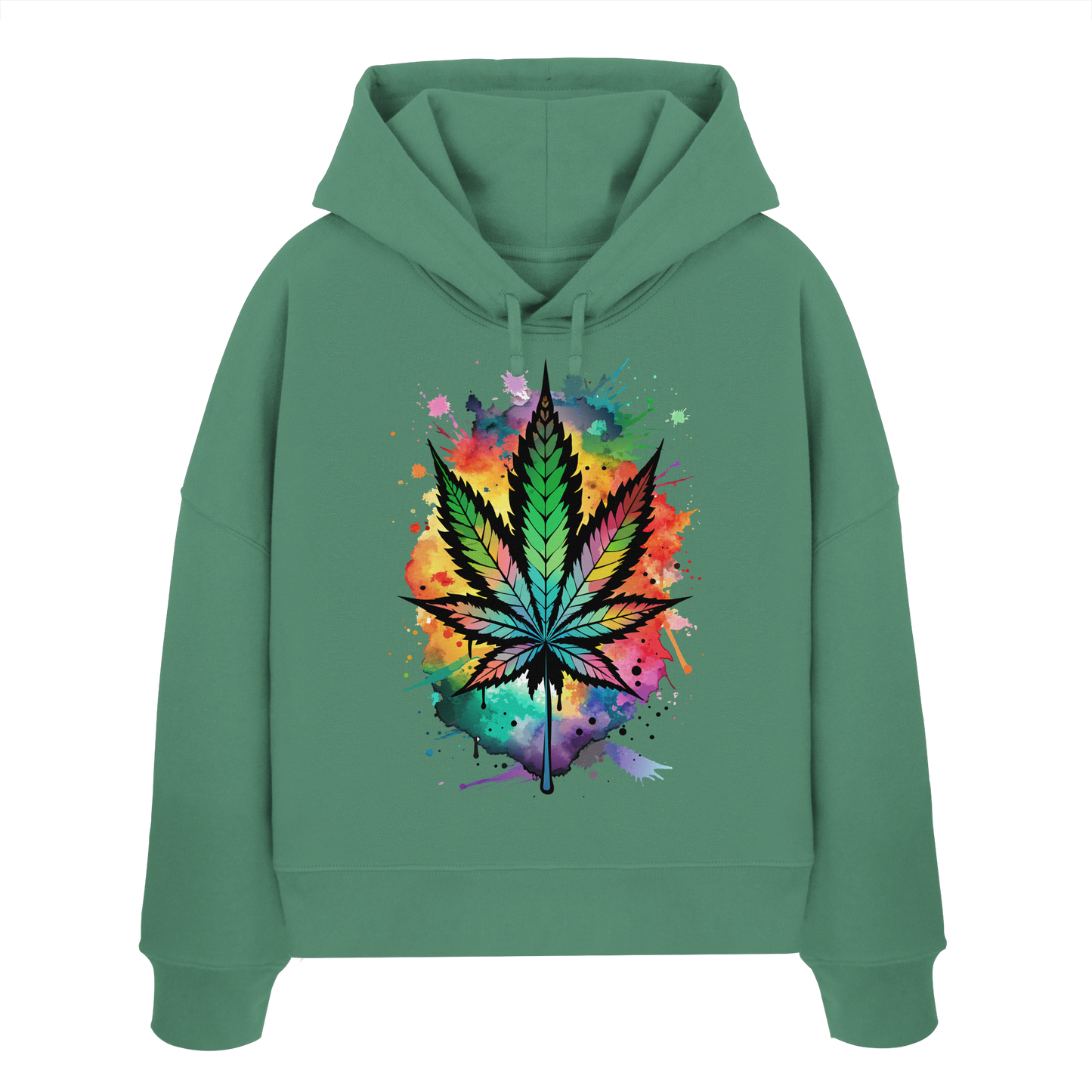 Color Leaf - Ladies Boxcut Hoodie