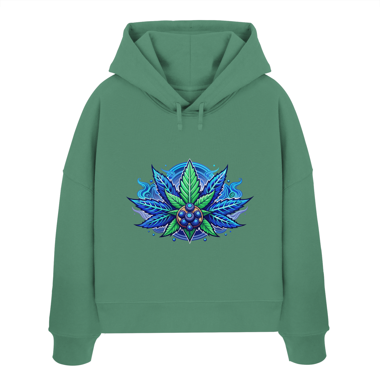 Blue Leaf - Ladies Boxcut Hoodie