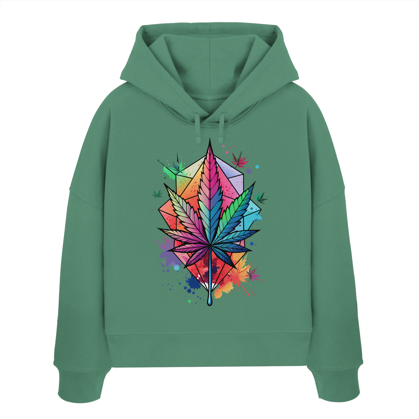 Color Leaf 2 - Ladies Boxcut Hoodie