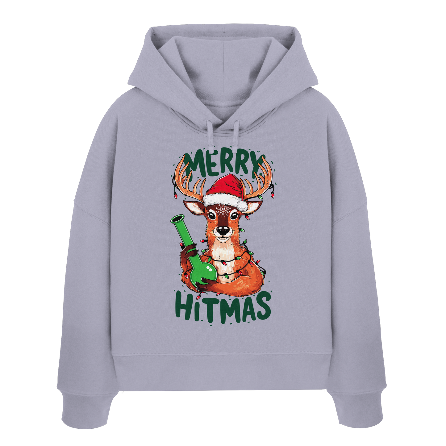 Bong Reindeer - Ladies Boxcut Hoodie