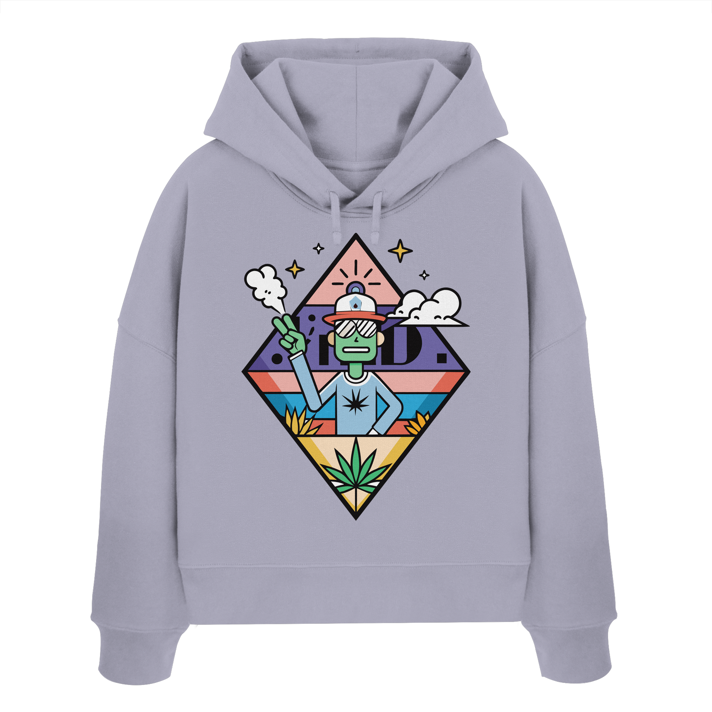 Peace Guy - Ladies Boxcut Hoodie