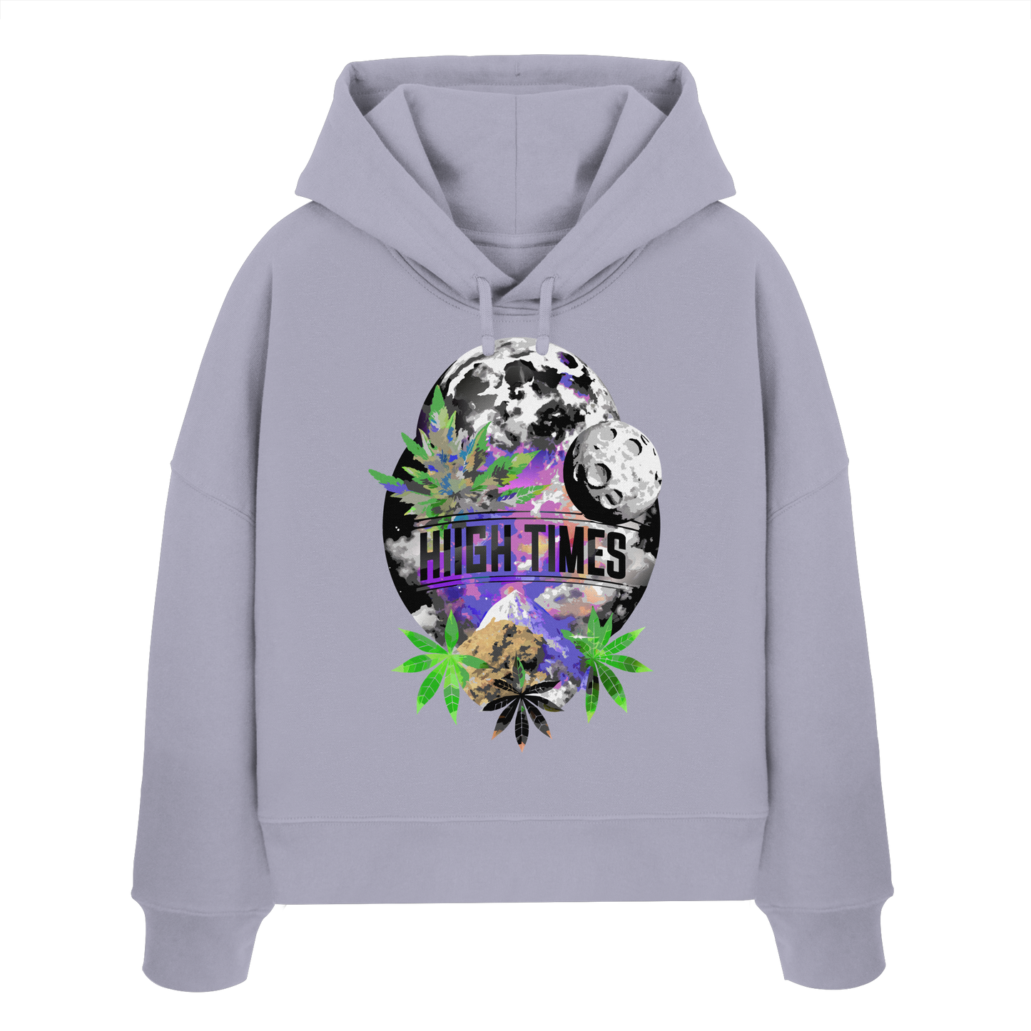 High Times Moon - Ladies Boxcut Hoodie