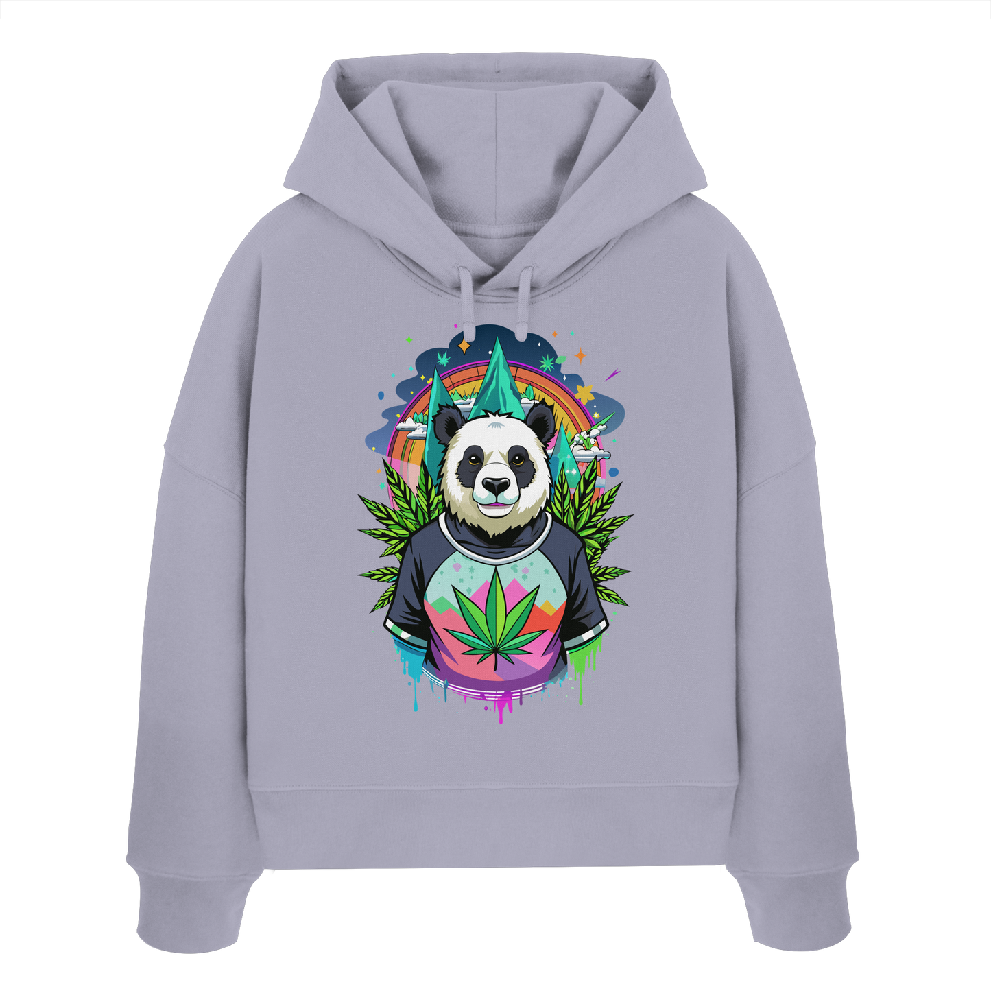 Panda Bear - Ladies Boxcut Hoodie