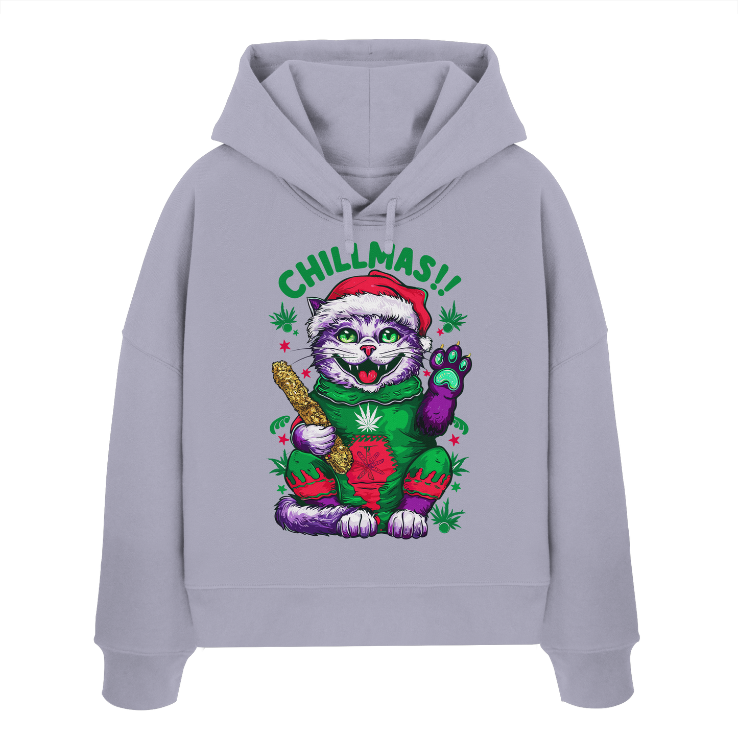 Chillmas Cat - Ladies Boxcut Hoodie