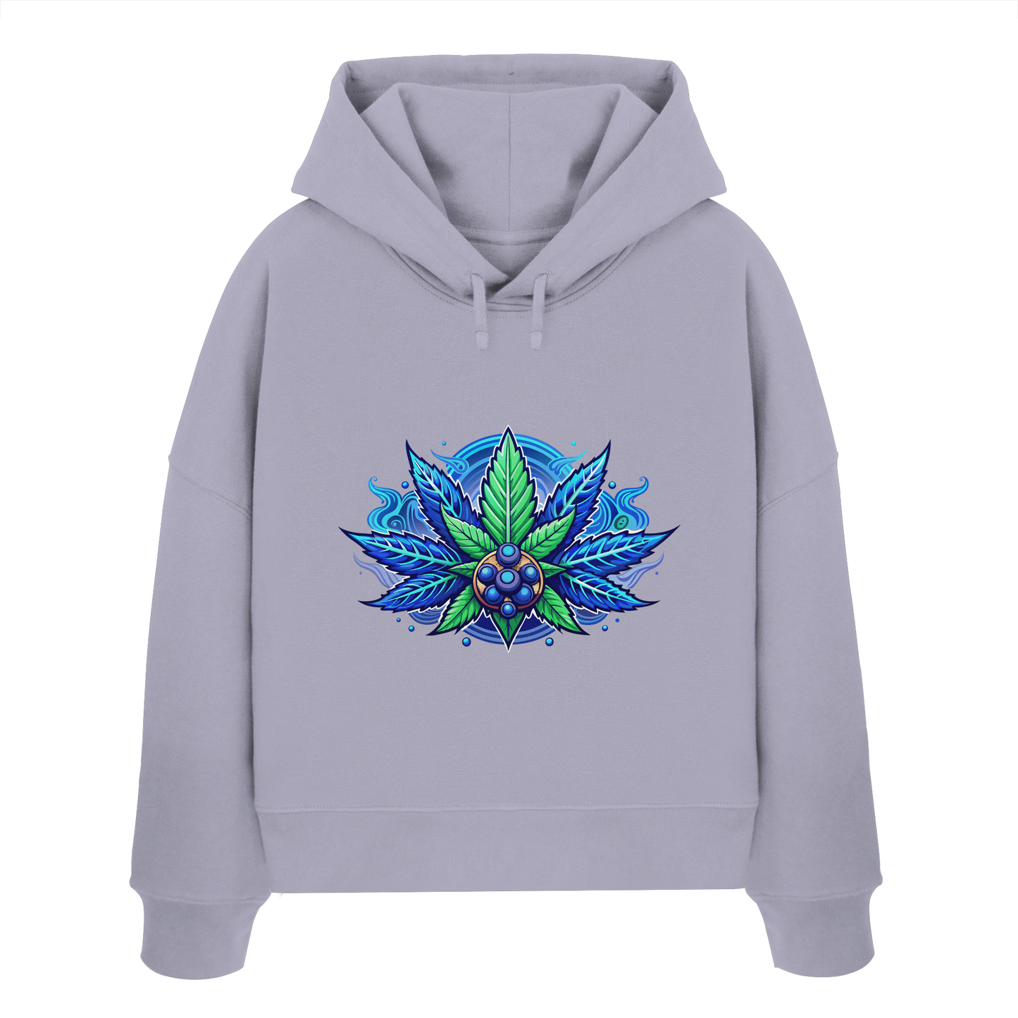 Blue Leaf - Ladies Boxcut Hoodie