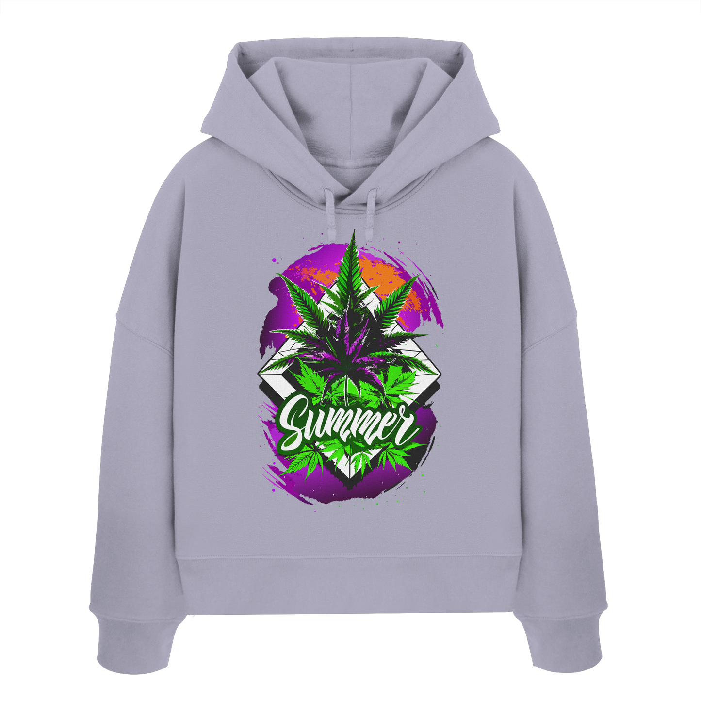 Purple Summer - Ladies Boxcut Hoodie