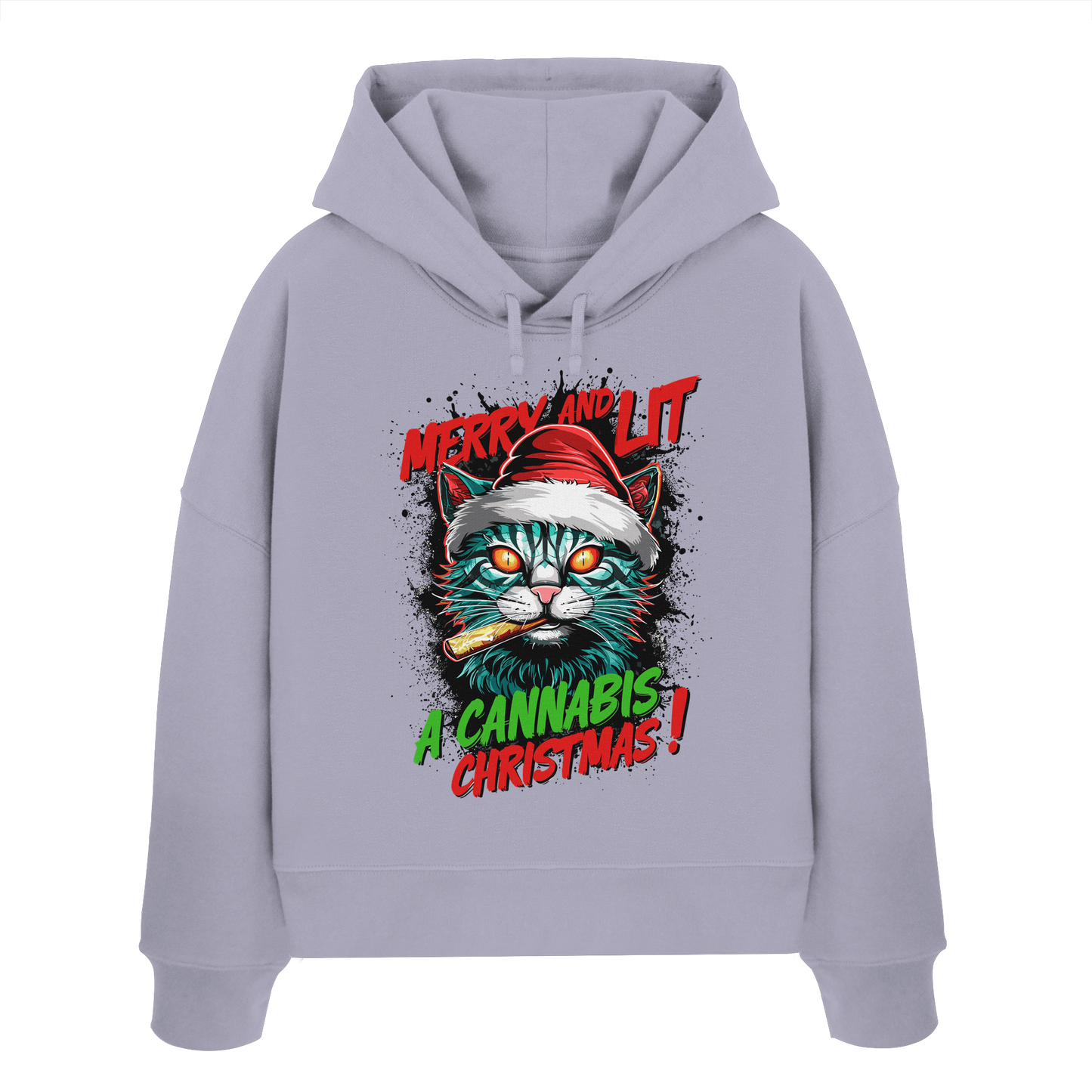 Cannabis Christmas - Ladies Boxcut Hoodie