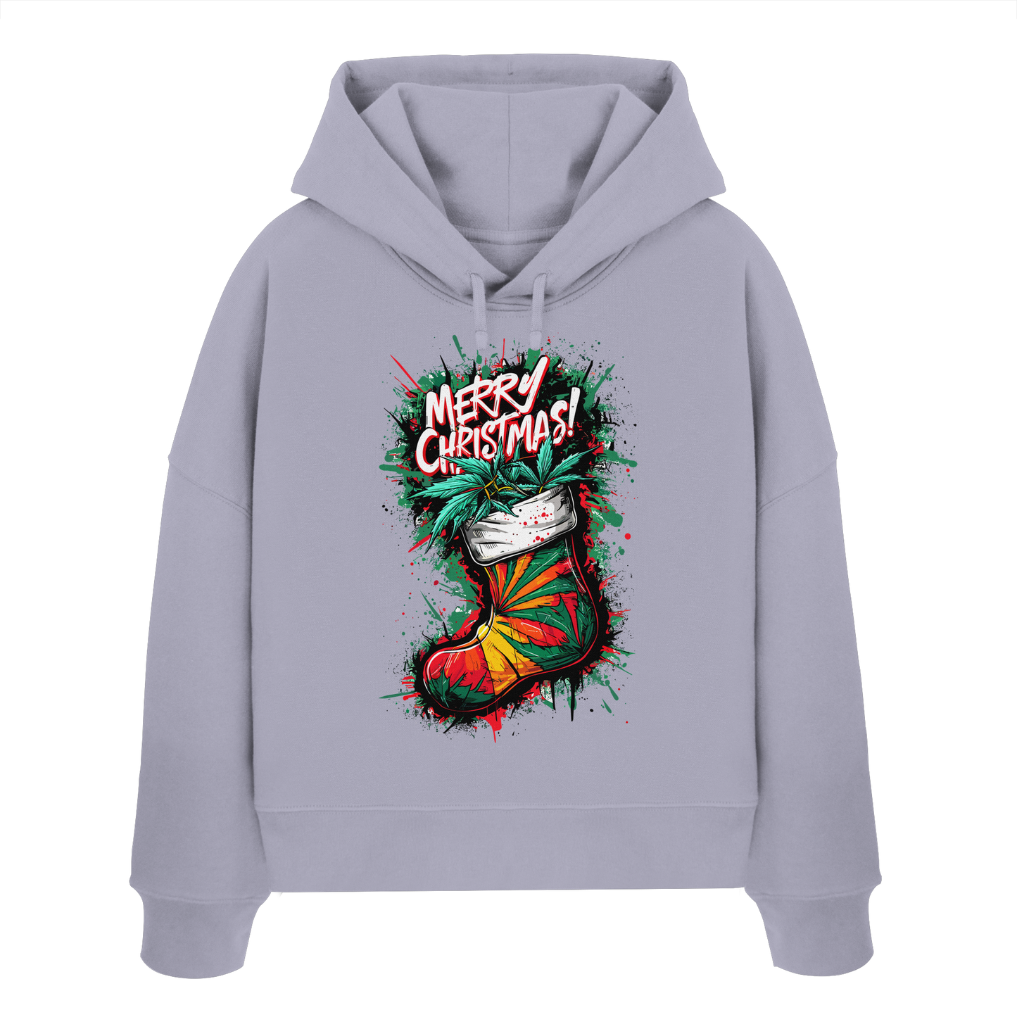 Christmas Boots - Ladies Boxcut Hoodie