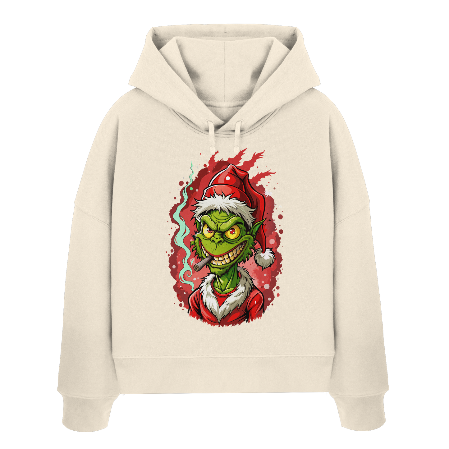 Angry Grinch - Ladies Boxcut Hoodie