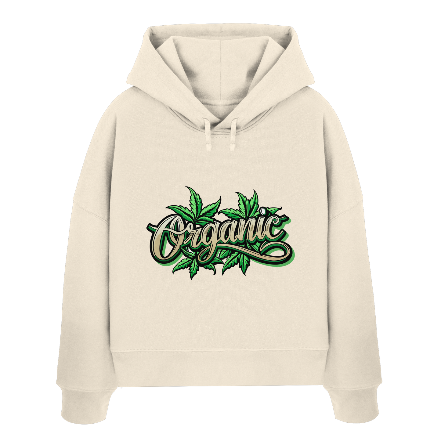 Organic Leaf - Ladies Boxcut Hoodie