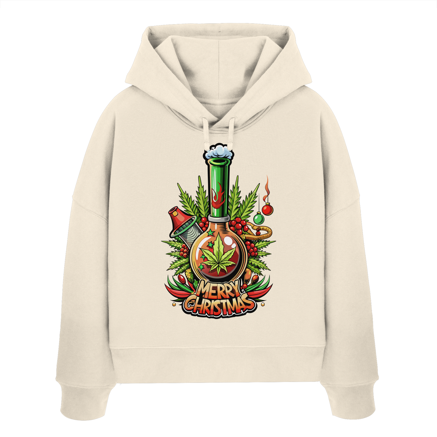 Bong Christmas - Ladies Boxcut Hoodie
