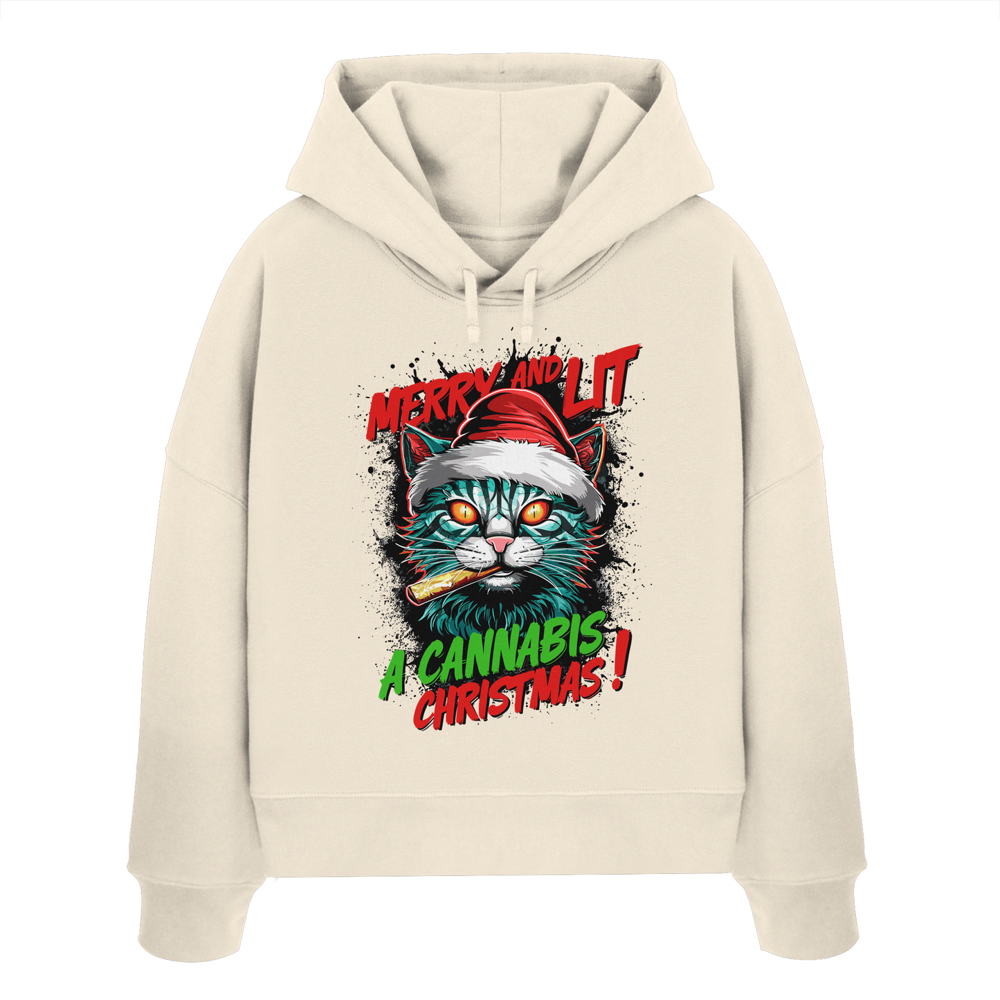 Cannabis Christmas - Ladies Boxcut Hoodie
