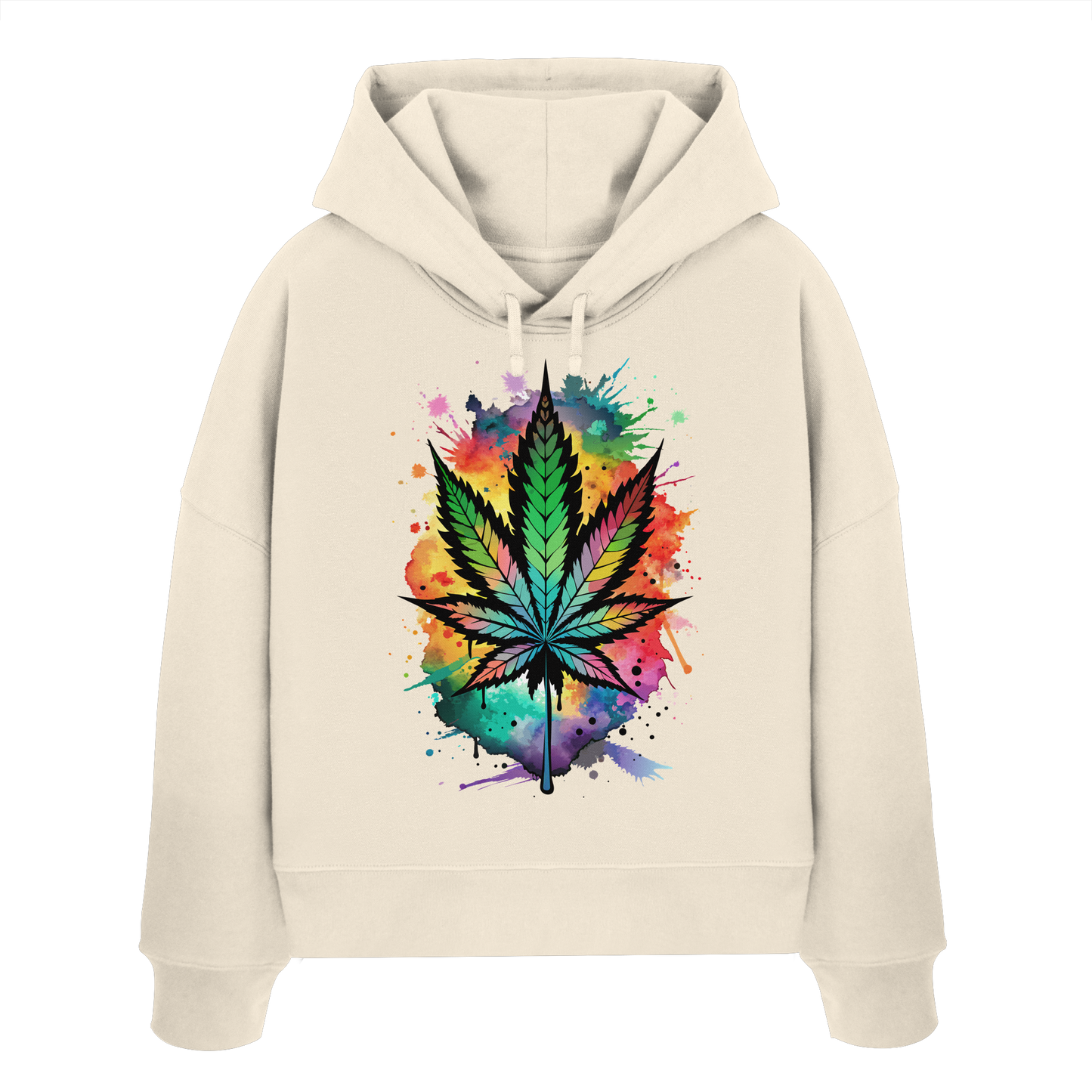 Color Leaf - Ladies Boxcut Hoodie