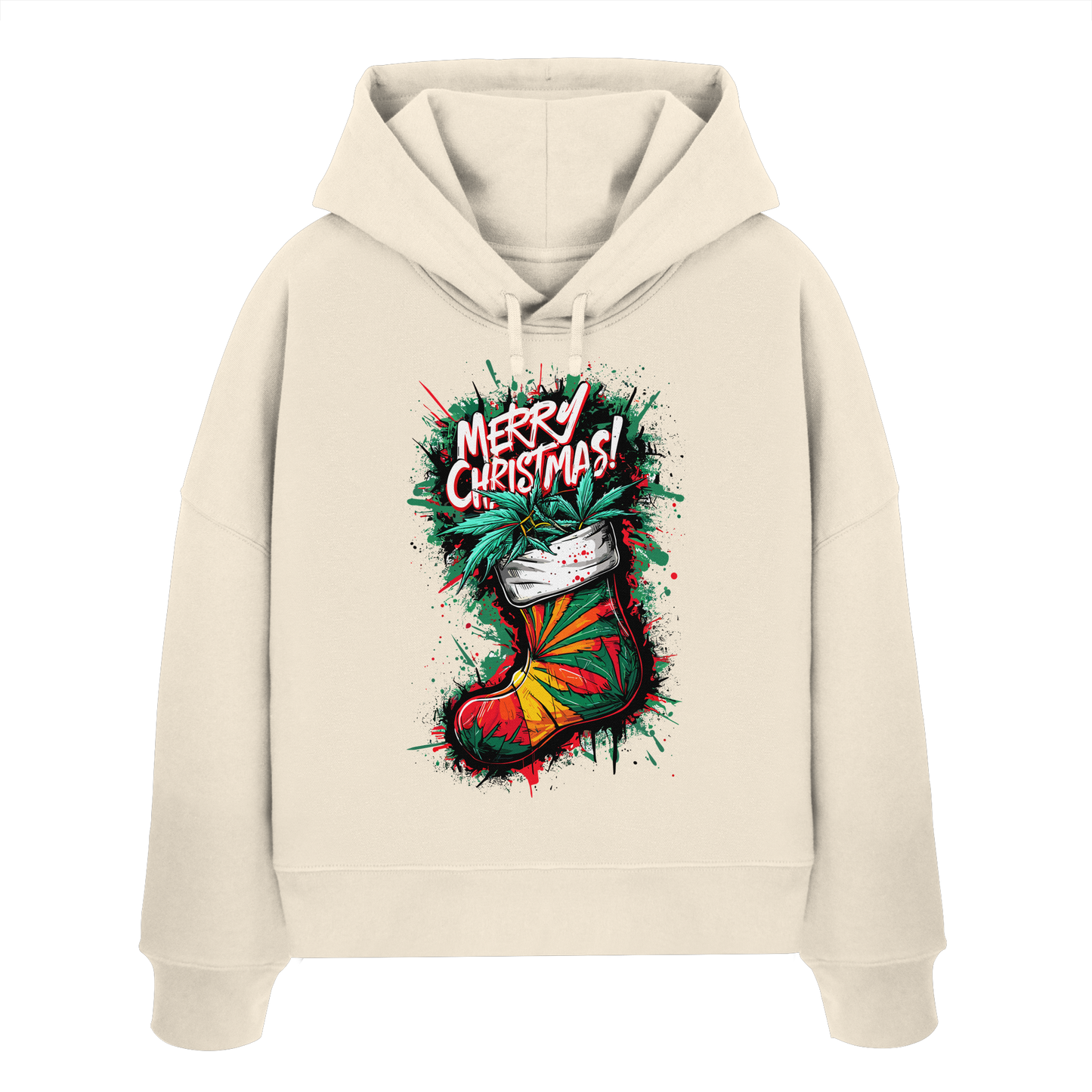 Christmas Boots - Ladies Boxcut Hoodie