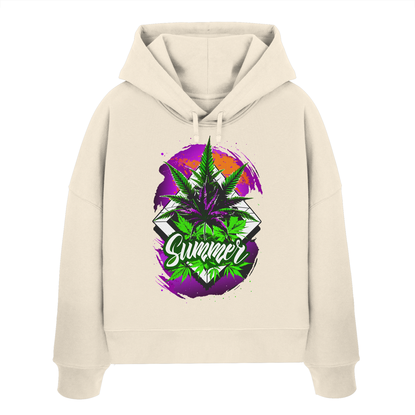 Purple Summer - Ladies Boxcut Hoodie