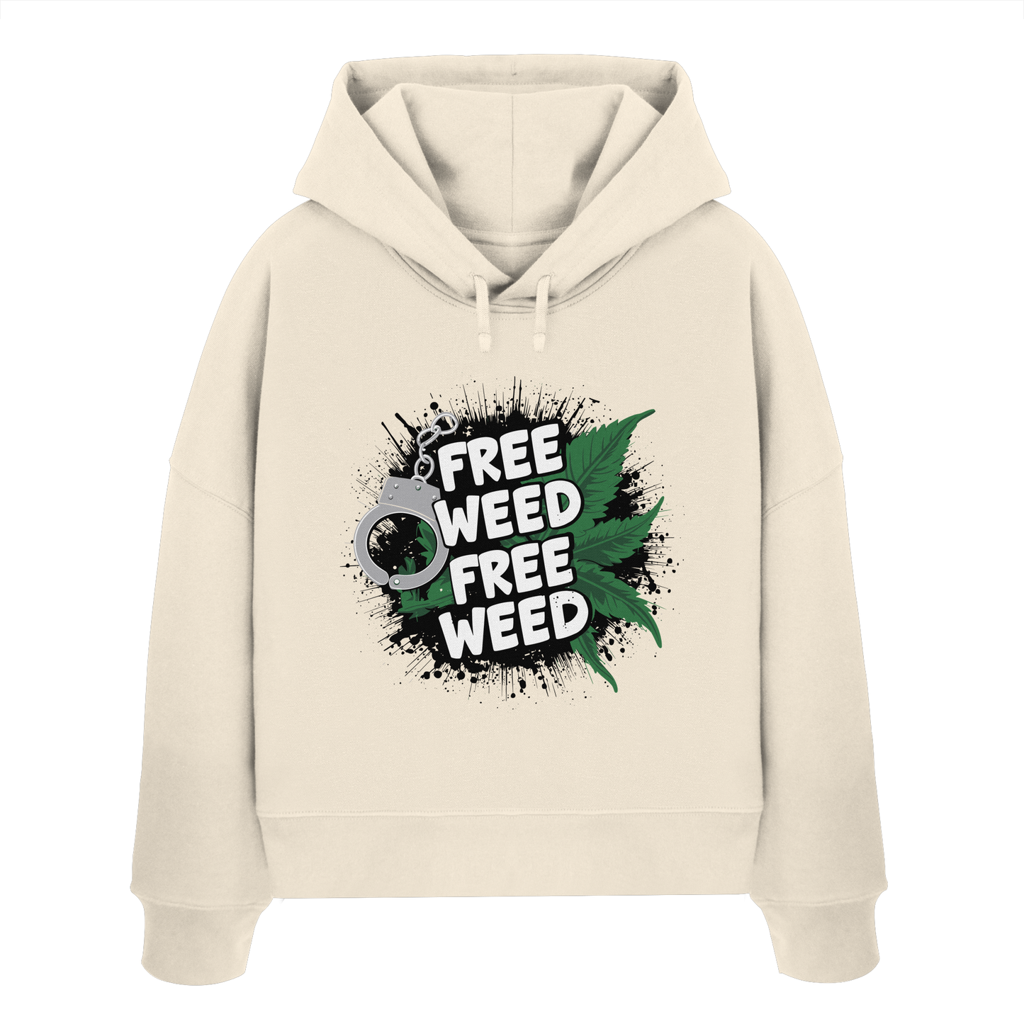 Free Weed - Ladies Boxcut Hoodie