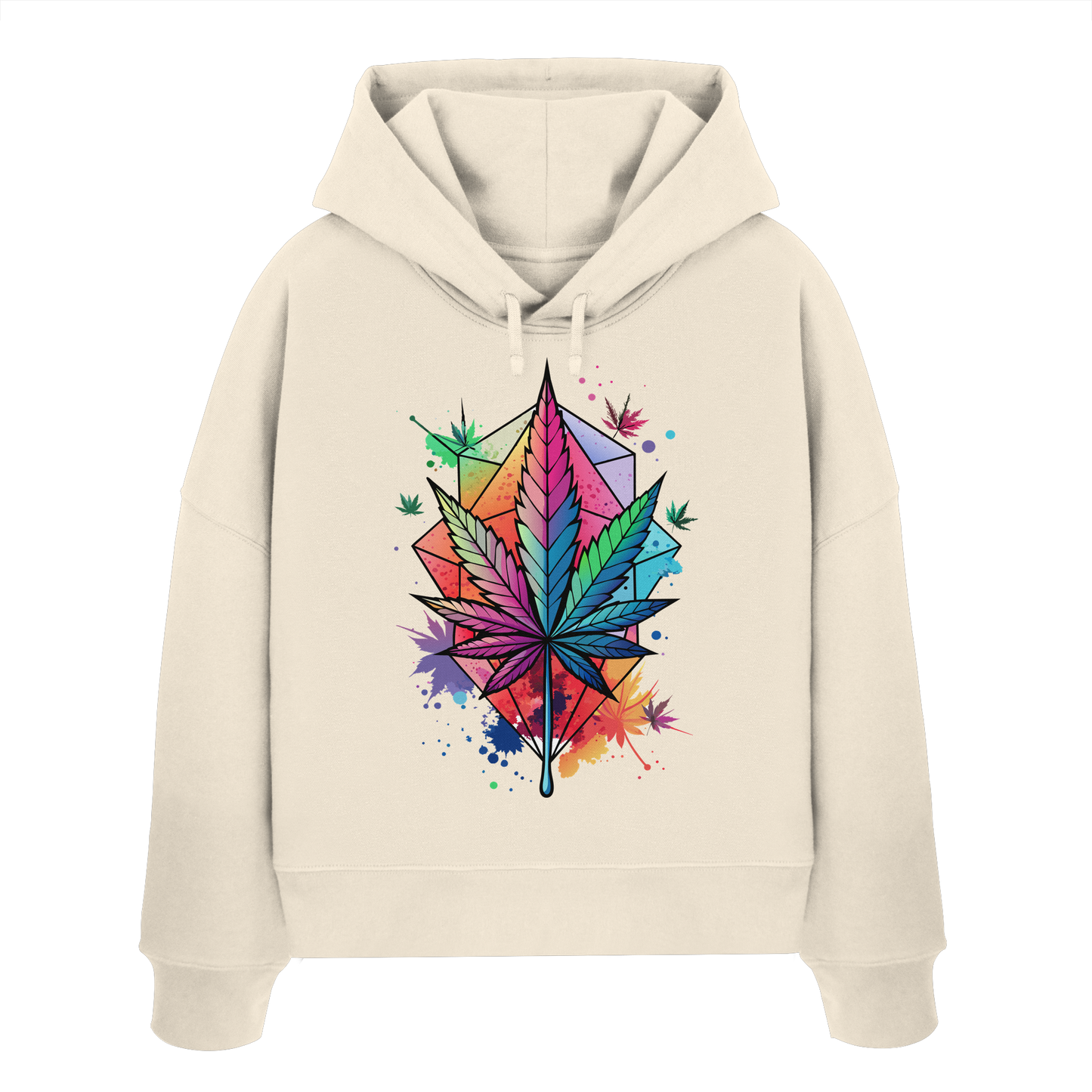 Color Leaf 2 - Ladies Boxcut Hoodie