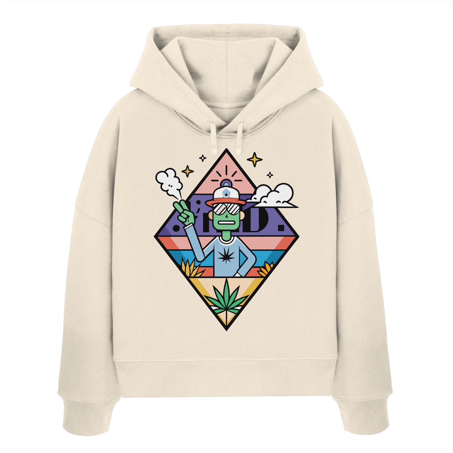 Peace Guy - Ladies Boxcut Hoodie