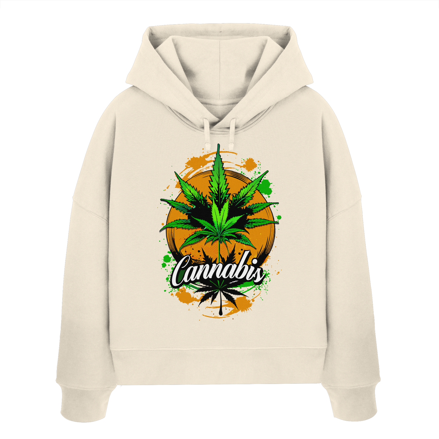 Orange Cannabis - Ladies Boxcut Hoodie