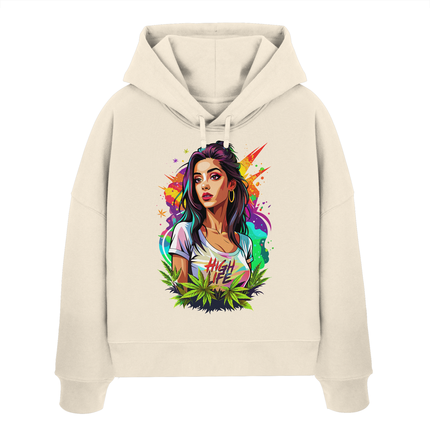 High Life - Ladies Boxcut Hoodie