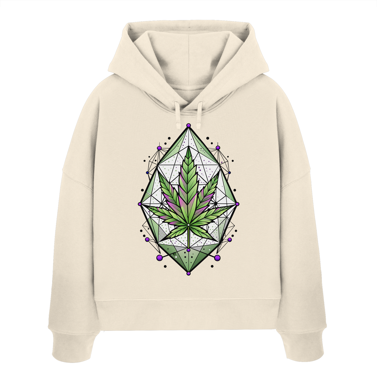 Leaf Construct - Ladies Boxcut Hoodie