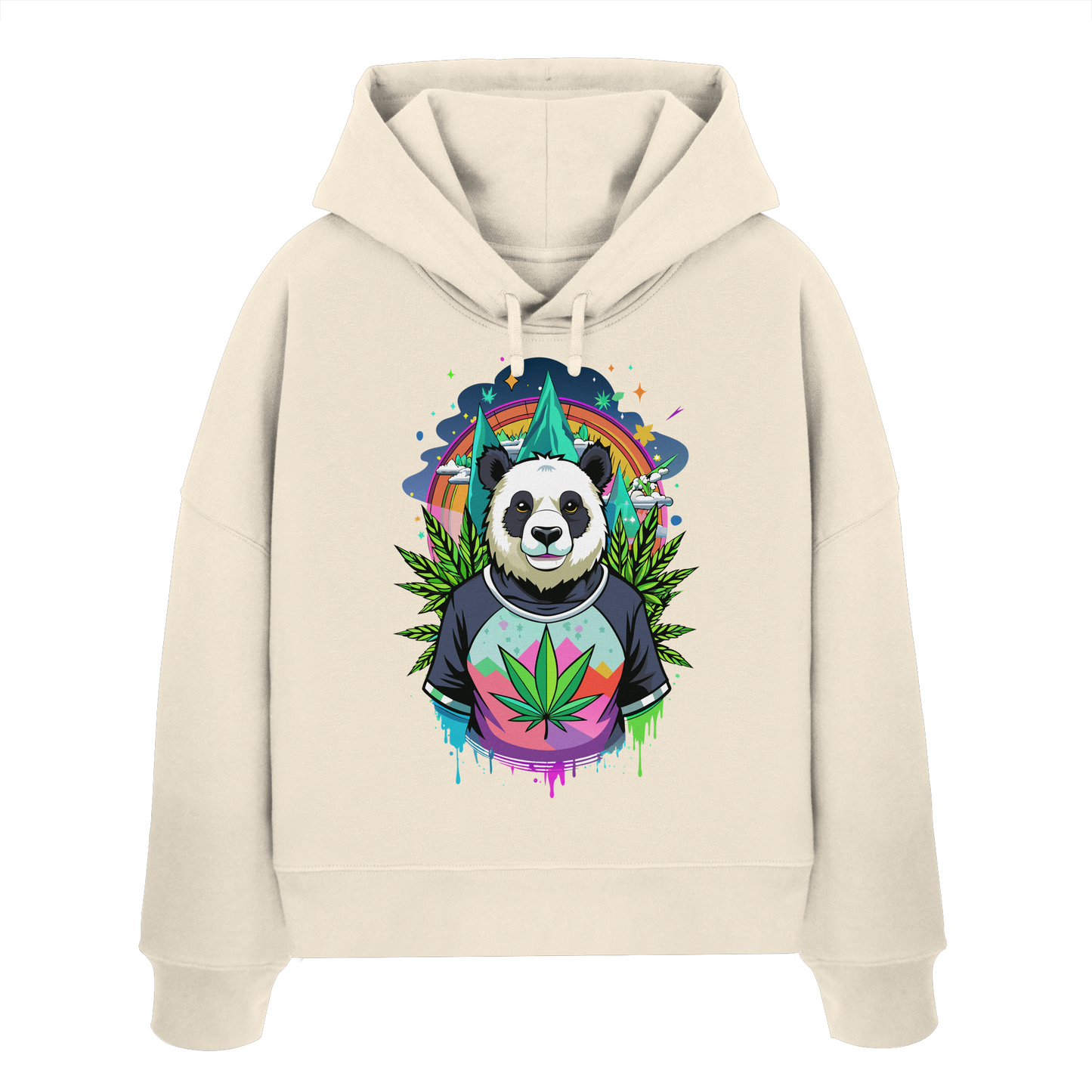 Panda Bear - Ladies Boxcut Hoodie