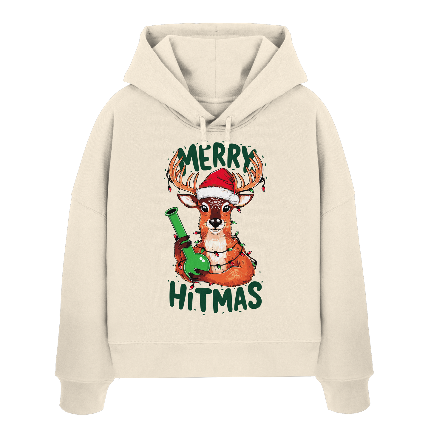 Bong Reindeer - Ladies Boxcut Hoodie