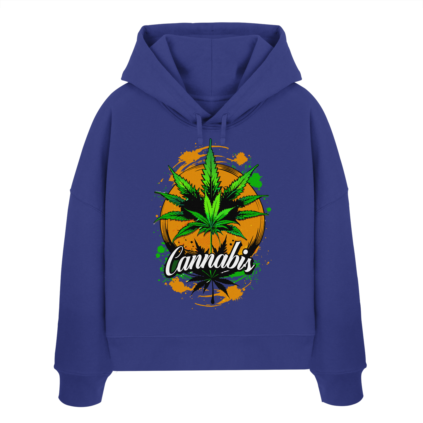 Orange Cannabis - Ladies Boxcut Hoodie