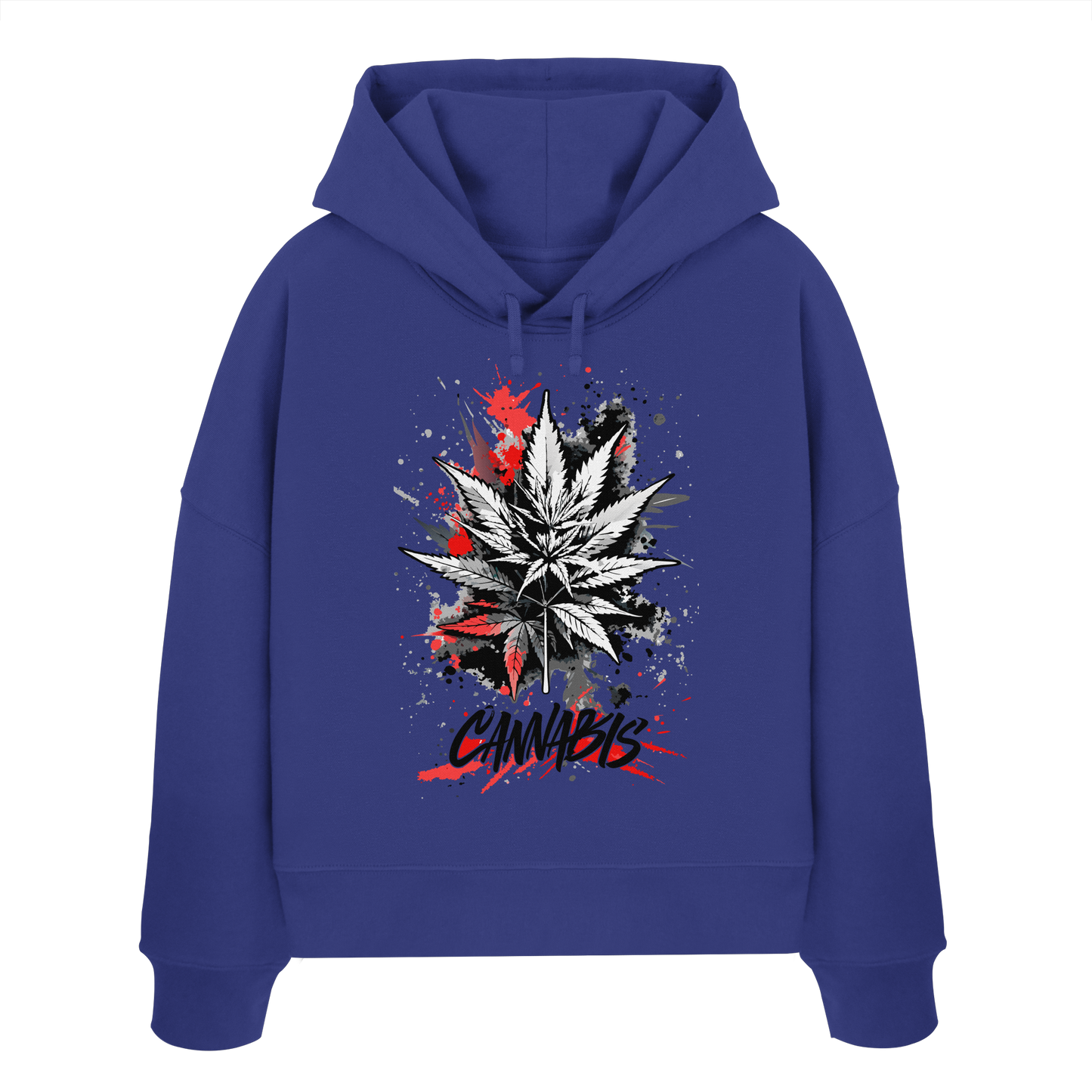 Red Cannabis - Ladies Boxcut Hoodie