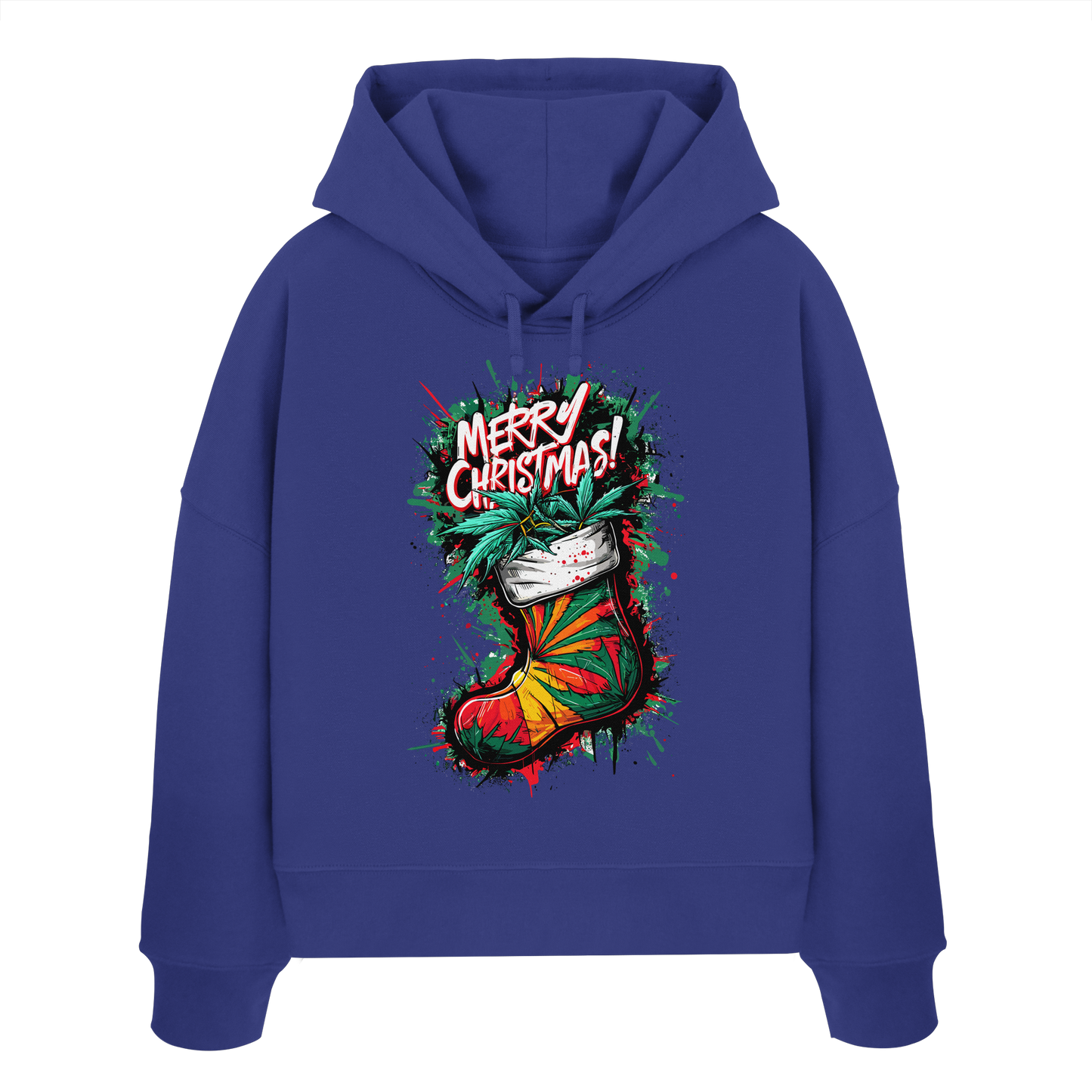 Christmas Boots - Ladies Boxcut Hoodie