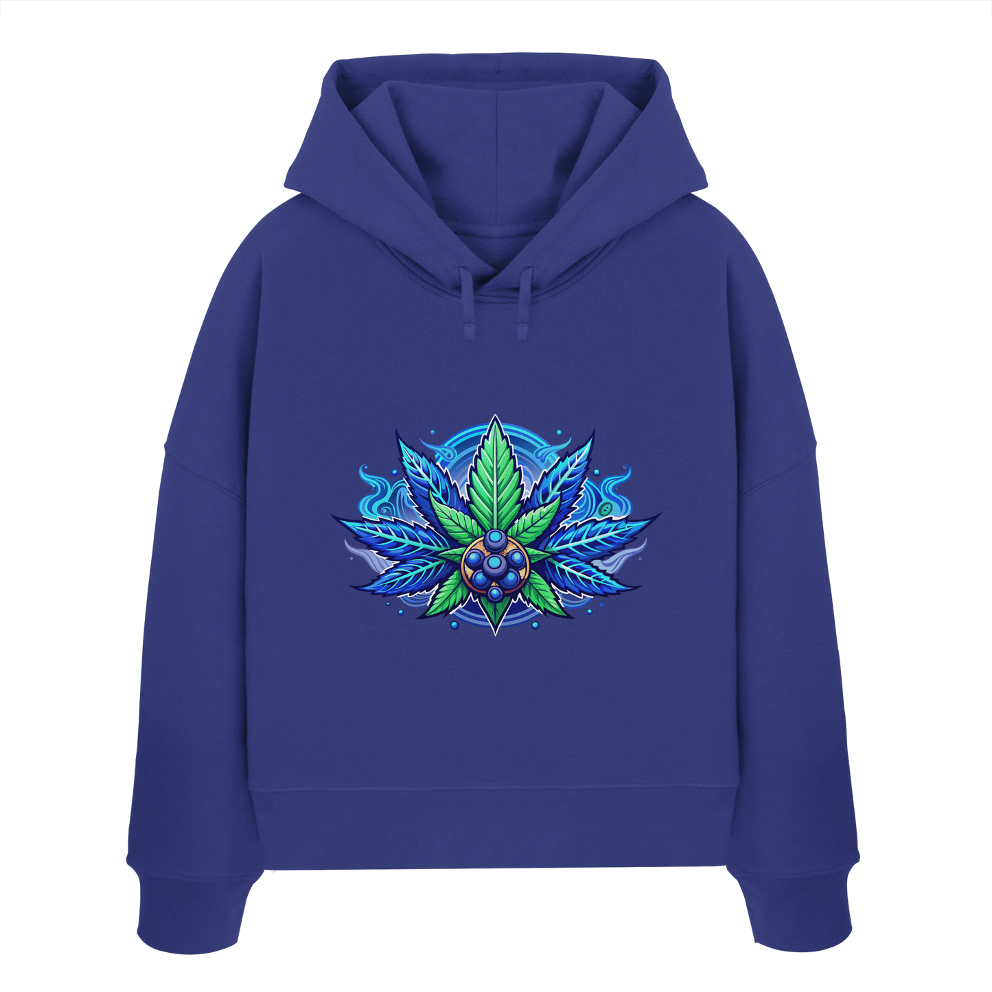 Blue Leaf - Ladies Boxcut Hoodie