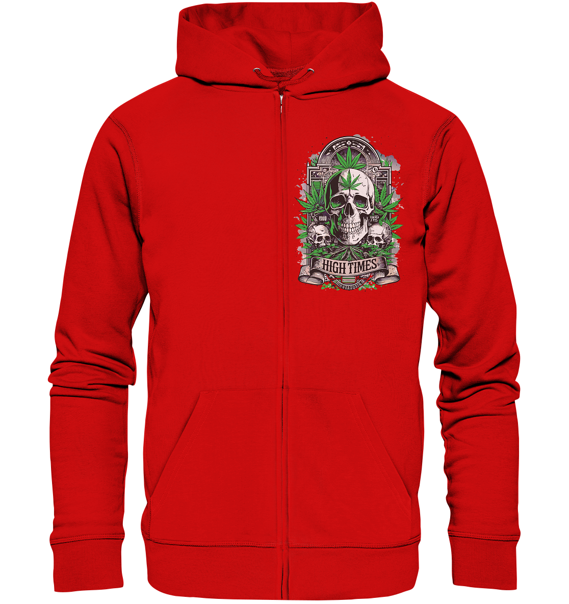 High Times Skull Green - Zipper