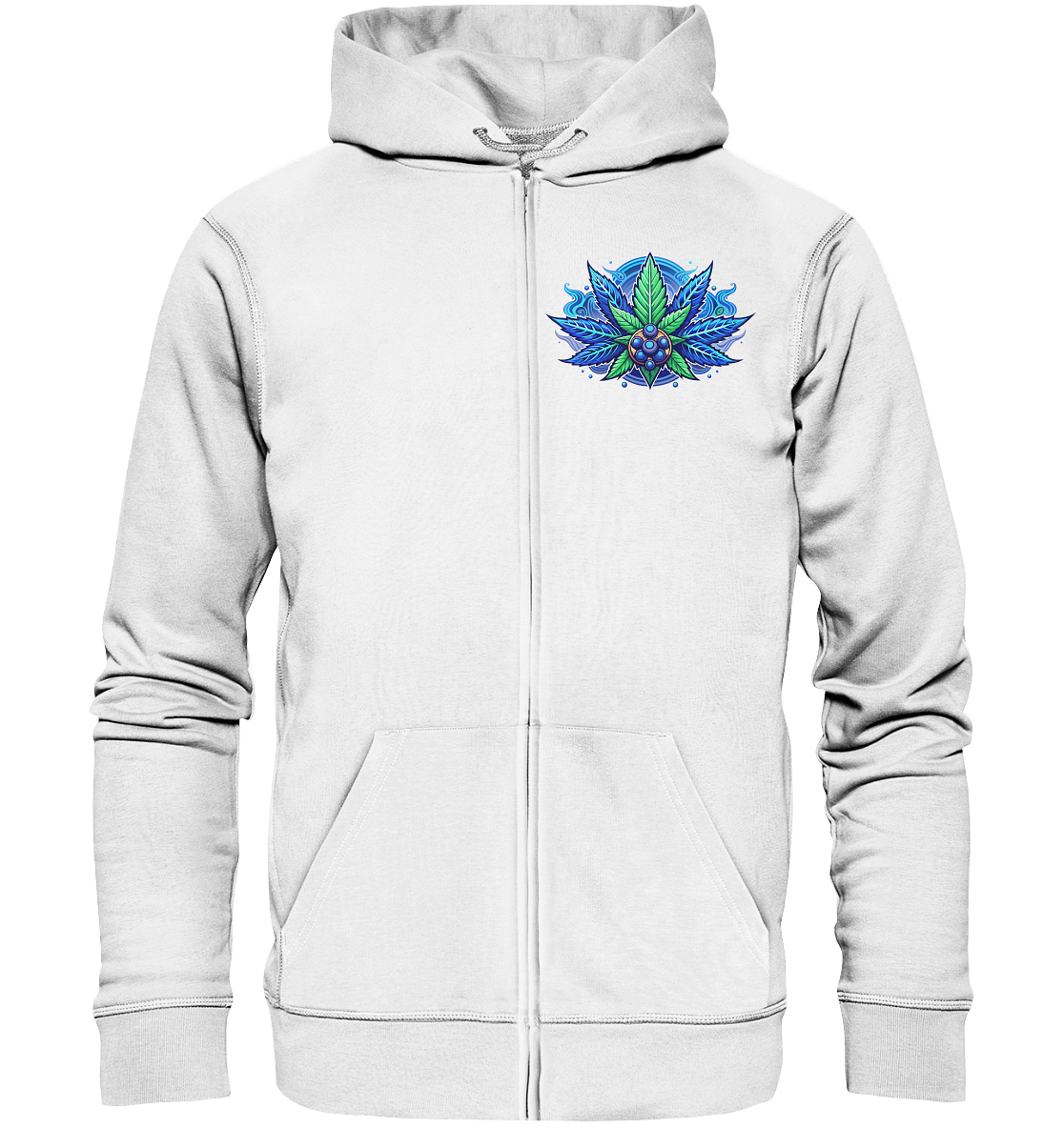 Blue Leaf - Zipper